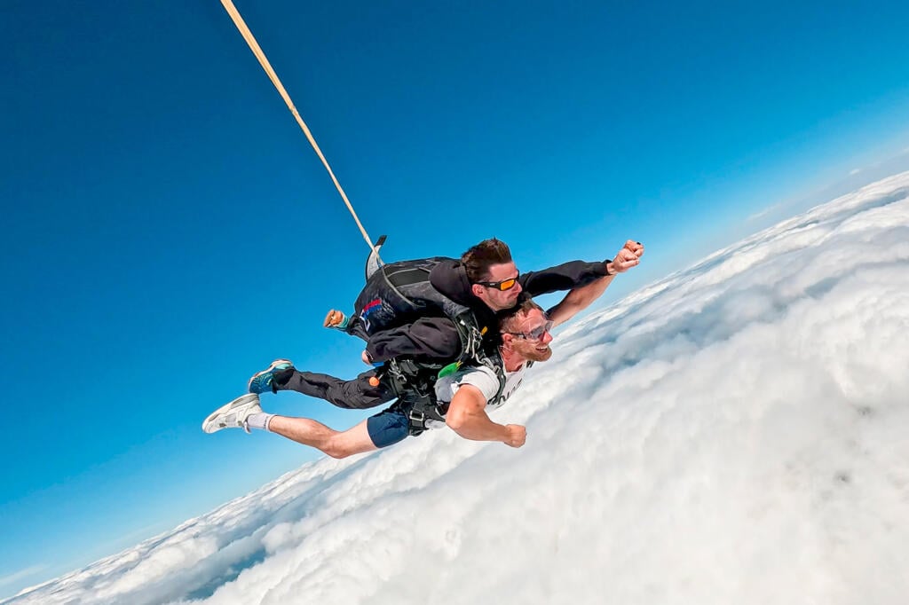 Saut en parachute tandem près de Biscarosse - vue 2