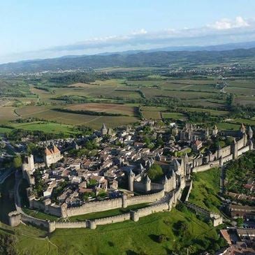 Baptême en hélicoptère au départ de Carcassonne - vue 1