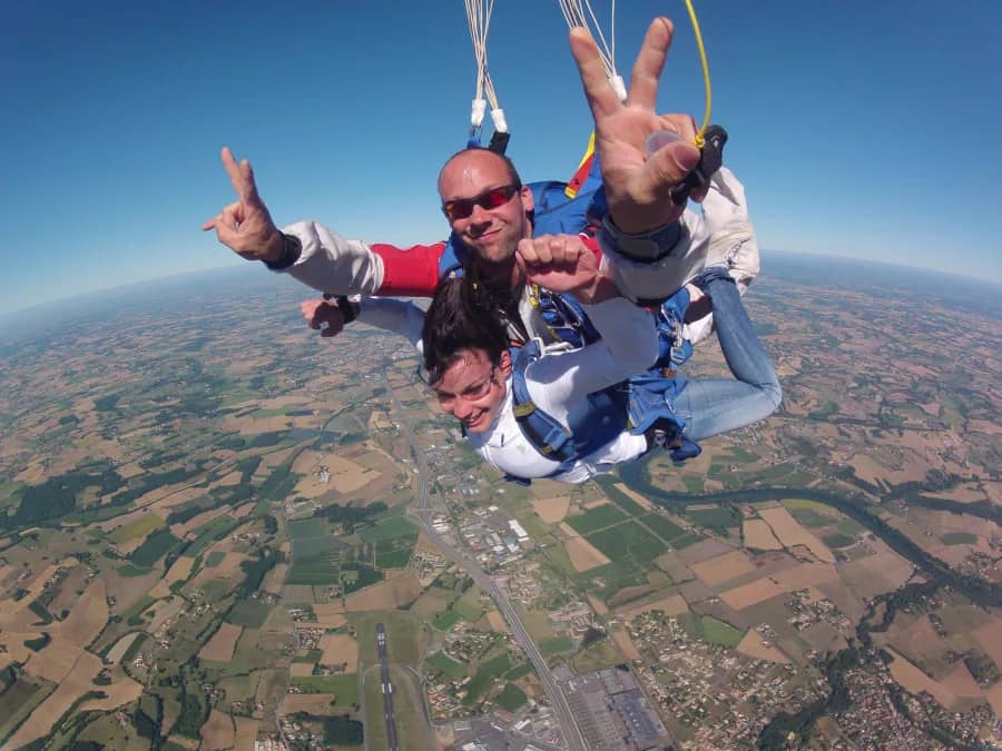 Saut en parachute près de Rodez - vue 1