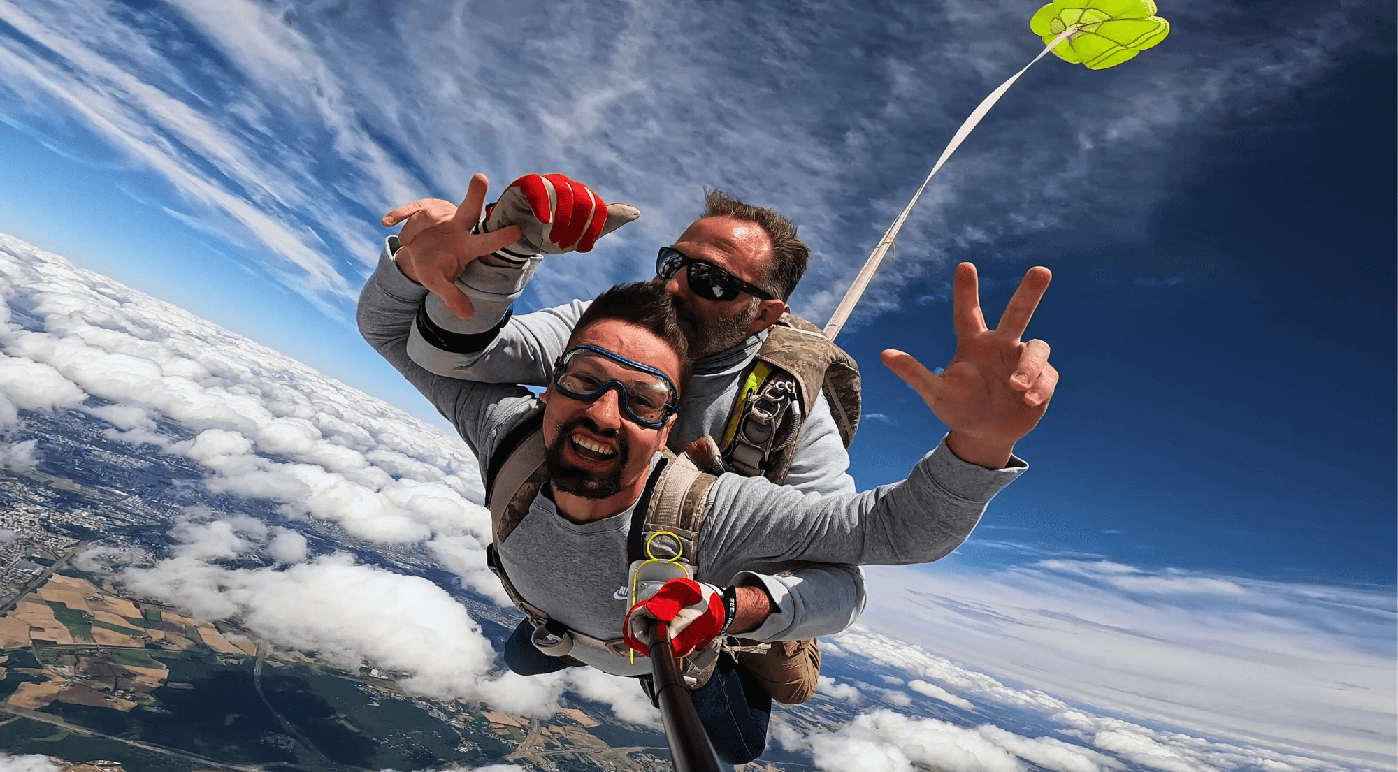 Saut en parachute tandem près de Tours - vue 1