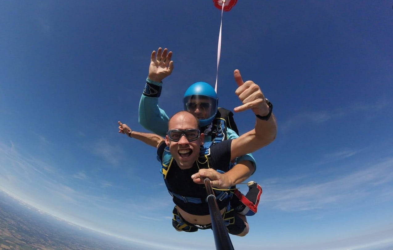 Saut en parachute tandem au sud de Nantes - vue 1