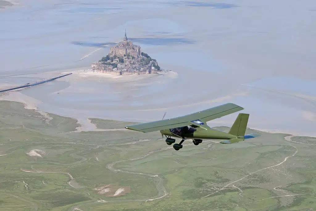 Vol en ULM au dessus du Mont St Michel - vue 1