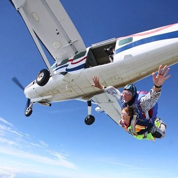 Saut en parachute au Mont St Michel - vue 1