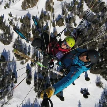 Vol en parapente à skis à Vars dans les Hautes Alpes - vue 2