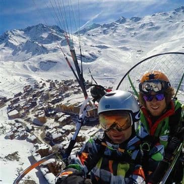 Vol en paramoteur à skis à Val Thorens - Vue sur le Mont-Blanc - vue 5