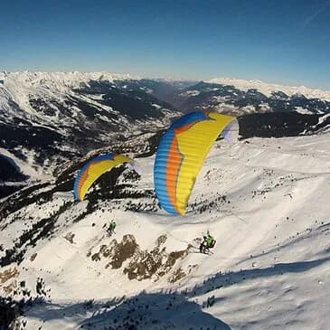 Vol en parapente à ski à Méribel en Savoie - vue 4