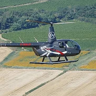Vol en hélicoptère depuis Saucats au-dessus des vignobles de Bordeaux - vue 1