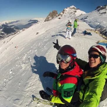 Vol en parapente à ski à Méribel en Savoie - vue 3
