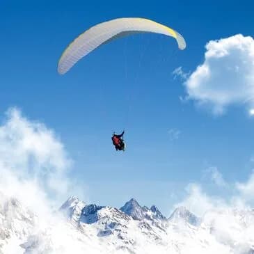 Vol en parapente à ski à Méribel en Savoie - vue 1