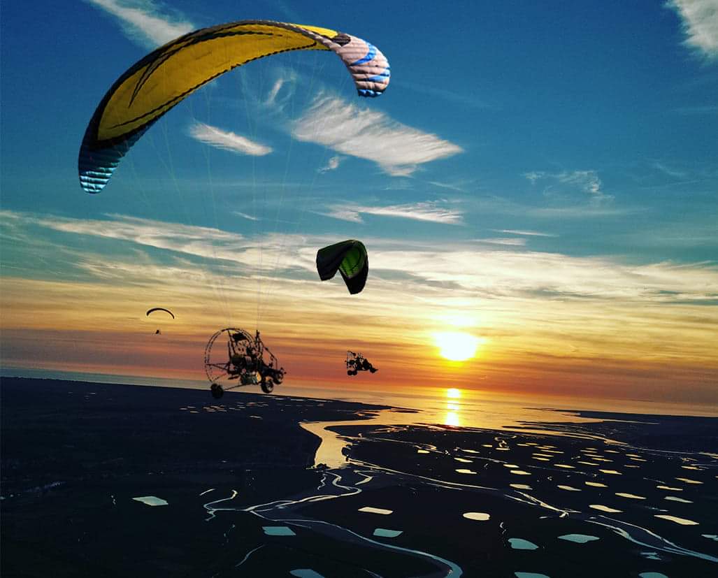 Baptême en ULM paramoteur à 2 en baie de somme prés d'Abbeville - vue 2