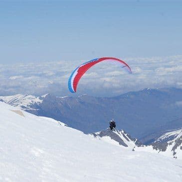 Vol en parapente à skis dans les Hautes Pyrénées - vue 1
