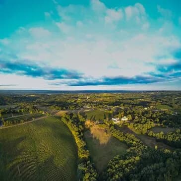 Vol en hélicoptère depuis Saucats au-dessus des vignobles de Bordeaux - vue 3