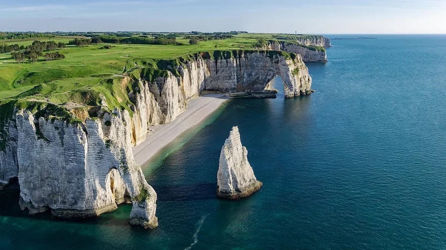 Vol Découverte en Avion Côte d'Albâtre et Falaises d'Étretat - vue 1