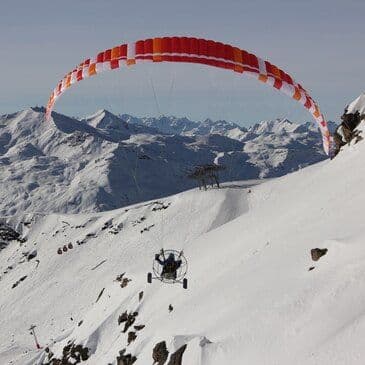 Vol en paramoteur à skis à Val Thorens - Vue sur le Mont-Blanc - vue 4