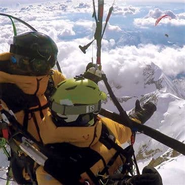 Vol en paramoteur à skis à Val Thorens - Vue sur le Mont-Blanc - vue 3